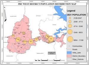 Pru West District Population Distribution Map