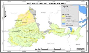 Pru West District Natural Resources and Biodiversity Map